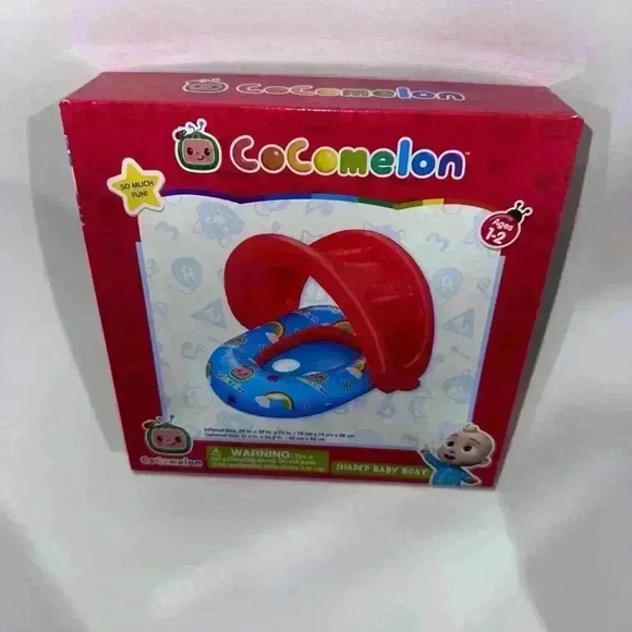 NEW! Cocomelon Float Pool Raft Shaded Covered Ages 1-2 - Picture 2 of 6